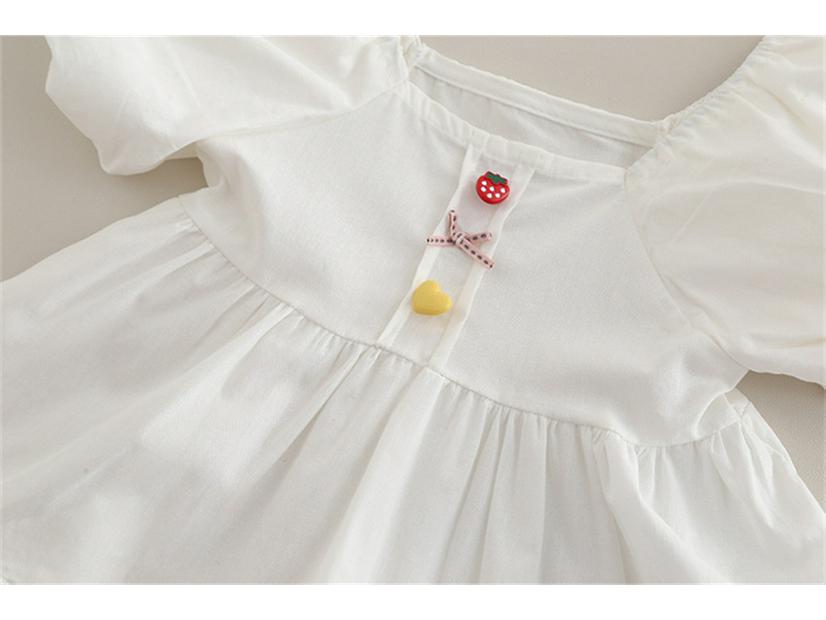 2025 Новый корейский стиль с рукавами-фонариками и цветочным принтом, однотонные летние шорты, комплект из двух частей для маленьких девочек