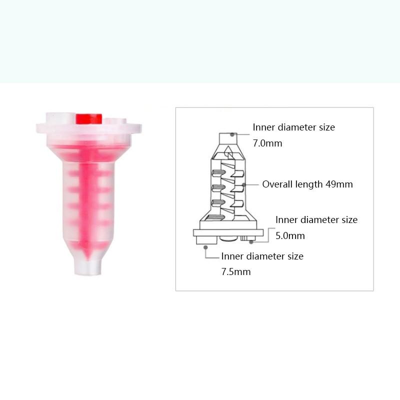 50 шт./пакет, красные стоматологические насадки для динамического смешивания, насадки для впечатления