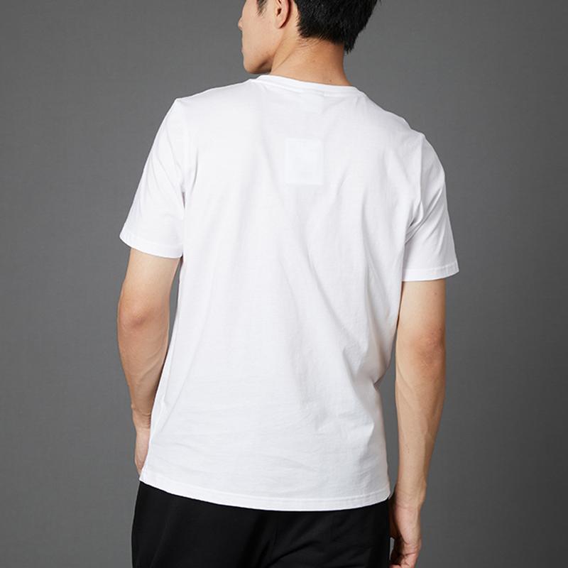 Puma Спортивная повседневная футболка с логотипом из фольги и круглым вырезом, мужские топы, белая 532280-02