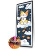 5D DIY Full Round Drill Diamond Painting Cat Kit Home Decor Art Craft 30x90cm