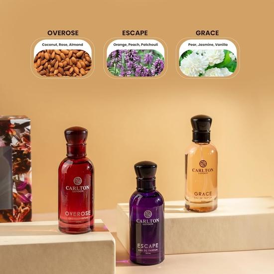 Carlton London Women Paradise Gift Set II Long Lasting and Premium Fragrance Boosts Self Confidence II Scent of Jasmine Sandalwood and White Musk