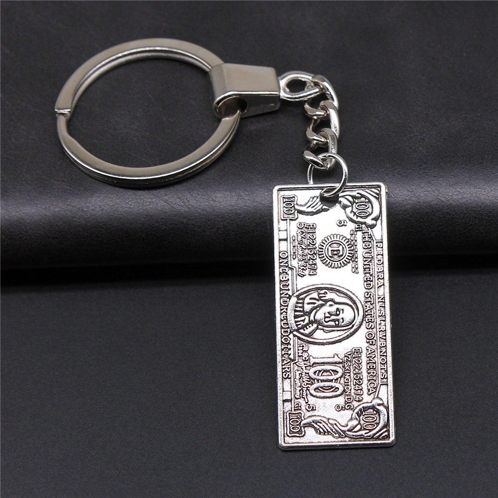 1 Piece 42x18mm Money Us Dollar Charms Key Holder Best Gift