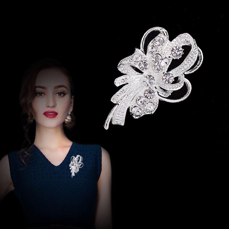 Женская брошь со стразами, винтажная свадебная булавка, ювелирные изделия