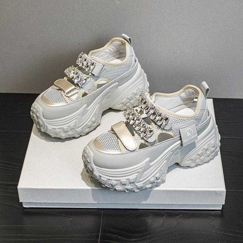 Поп-туфли с толстой подошвой, дышащая обувь, повседневные модные сандалии