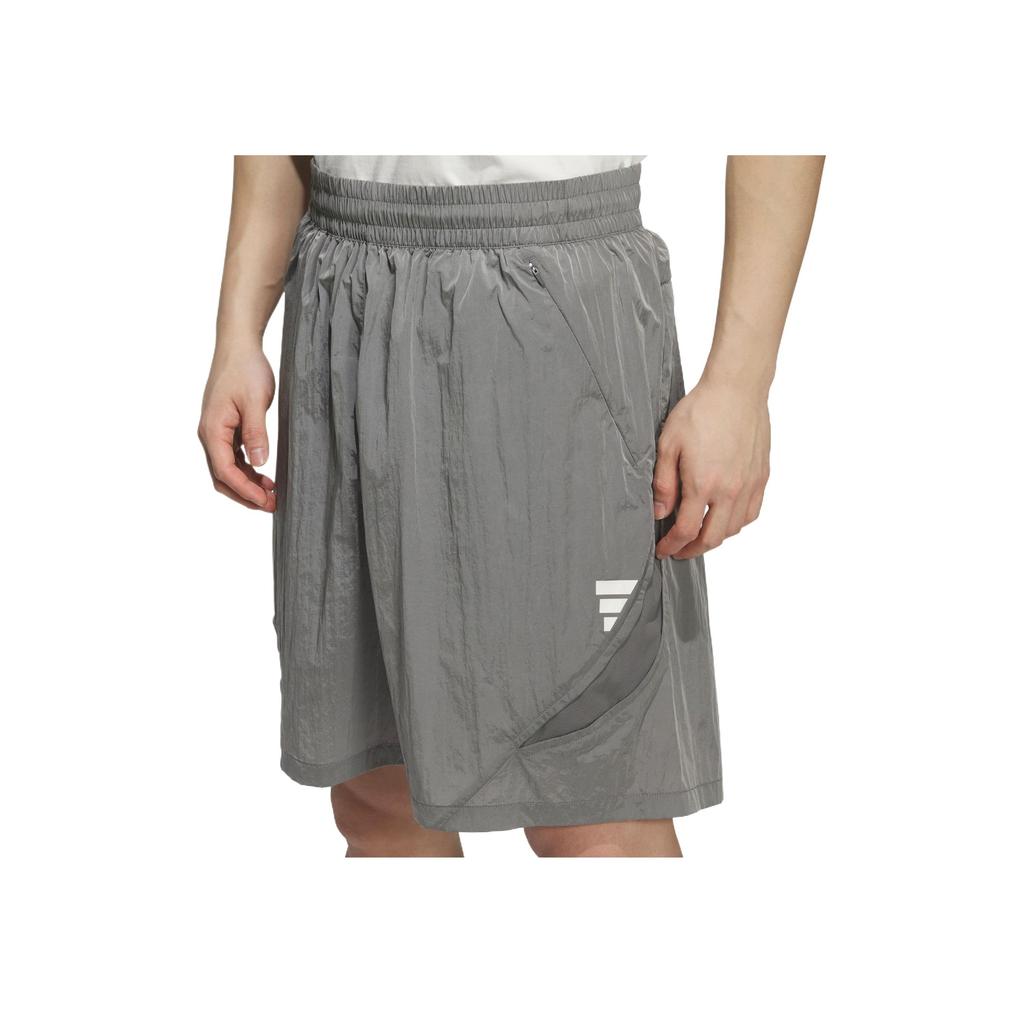 Adidas FOS Series Elastic Waist Solid Color Sports Shorts Men Shorts Light-Gray KB5974
