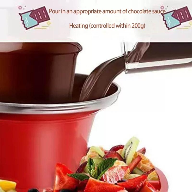 Multipurpose Chocolate Fountain Maker 3 Layer Electric Chocolate Fondue Fountain for Candy Melting And Cheese Dipping