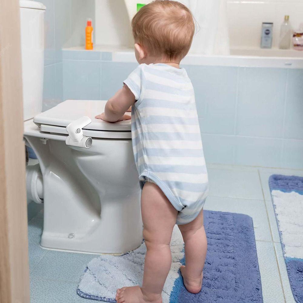 Self Adhesive Toilet Locks Baby Proof Child Safety Lock Bathroom Safety