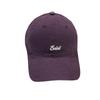 Pure cotton, washed, soft-top, letter-printed casual baseball cap, purple color, unisex, for young men and women