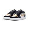 Детские кроссовки Air Jordan 1 Low ALT SE BP Gold Toe Черный металлик-золотой белый DZ6318-071