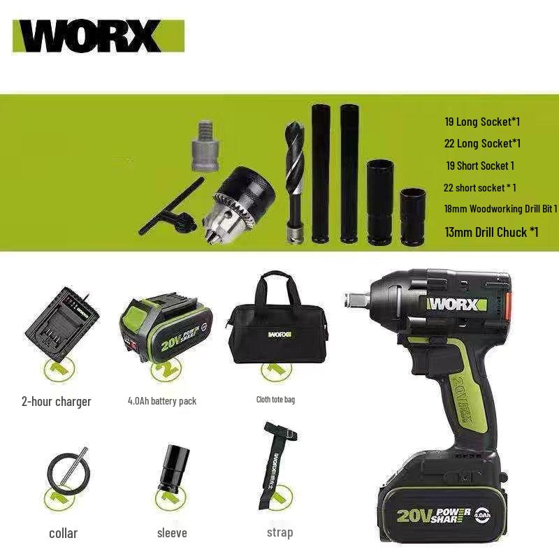 Weike WU279 Brushless Electric Scaffolder Impact Wrench with Rechargeable Lithium Battery