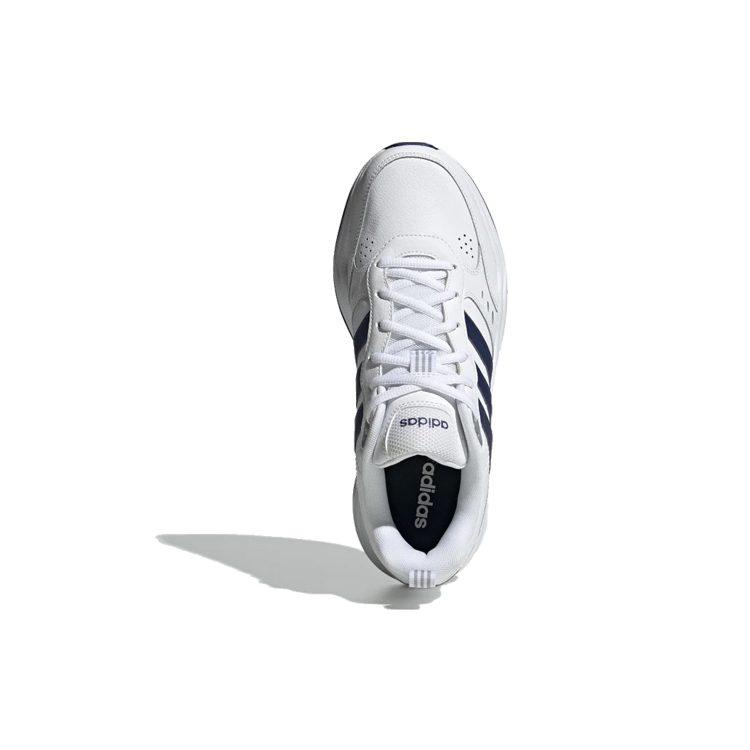 adidas Neo Strutter Кожаная Амортизация Нескользящая Баланс Легкие Низкие Повседневная Обувь Унисекс Белый Синий EG2654