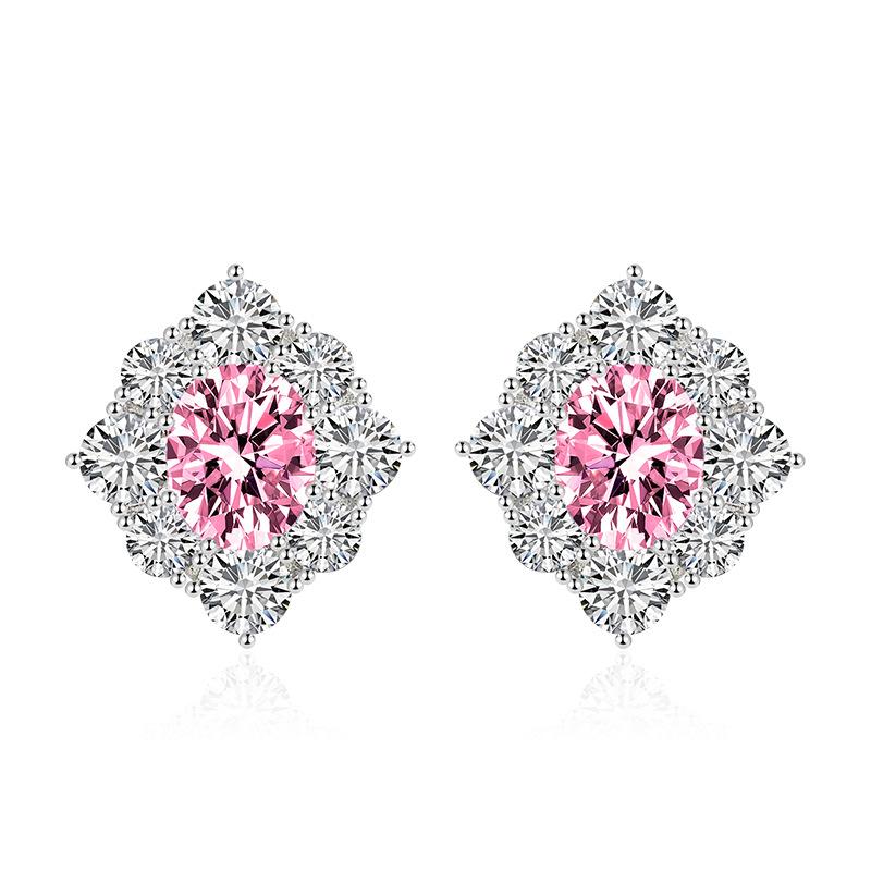 BELLA BOX Luxury Women Fashion Flower Stud Earrings Wedding Engagement Party Gift