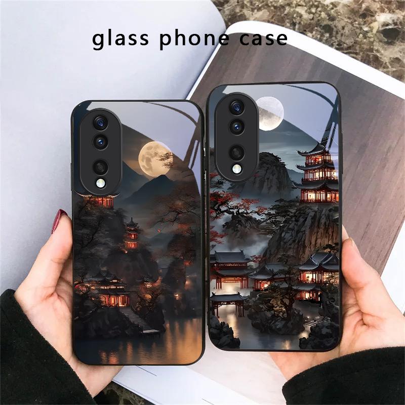 Светлячок Лунного Света Чехол для Телефона из Стекла для Honor X5 Plus X30 X9c Smart X5b X9a X30 Max X50i 30 Pro 50 Pro 70 90Smart 200 Lite