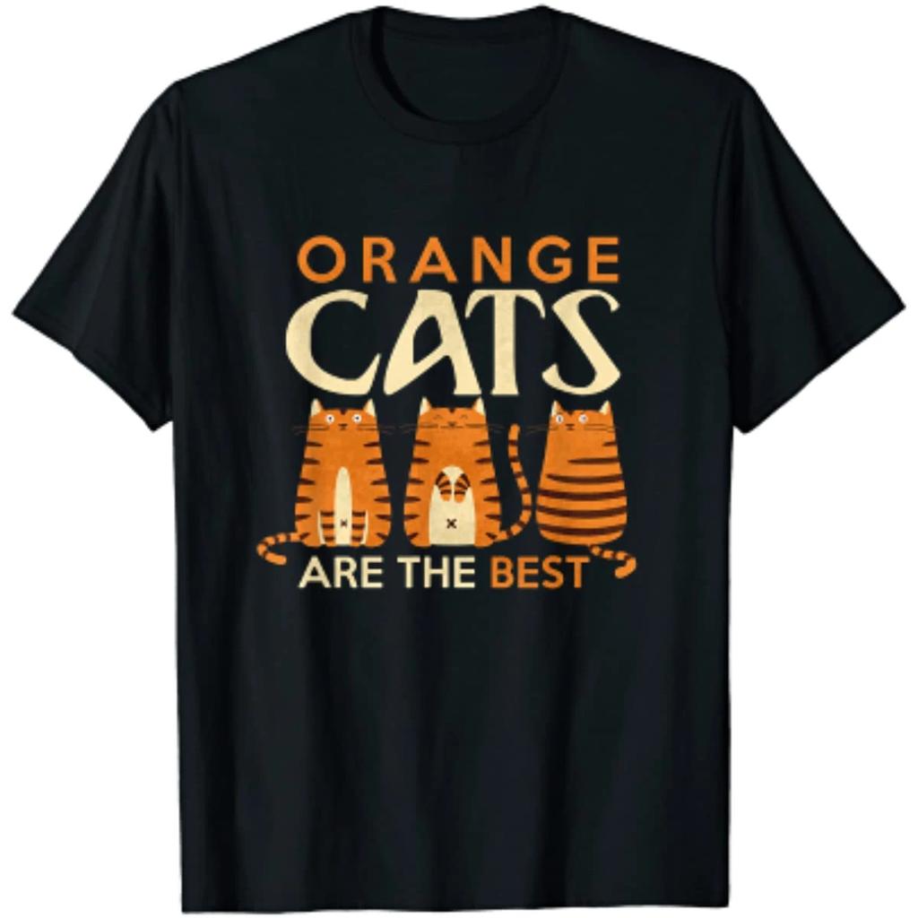 Funny Orange Cats Are The Best Cat Mom T Shirt T-Shirt Oversized T Shirt T Shirts for Men Women Cotton Four Seasons