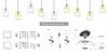 HANGING LAMP CAGE ELEGANT GLASS BALL HONEY