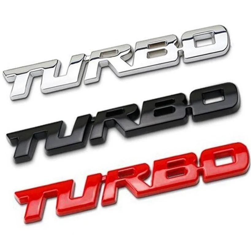 TURBO 3D металлическая наклейка на кузов автомобиля, эмблема, наклейка, гальваника, цинковый сплав, значок на заднюю дверь автомобиля, украшение, автоаксессуары