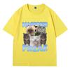 Футболка Diagnozed Freak Funny Watermelon Cat Meme Женская футболка Oversize Streetwear Модные женские футболки Oversize