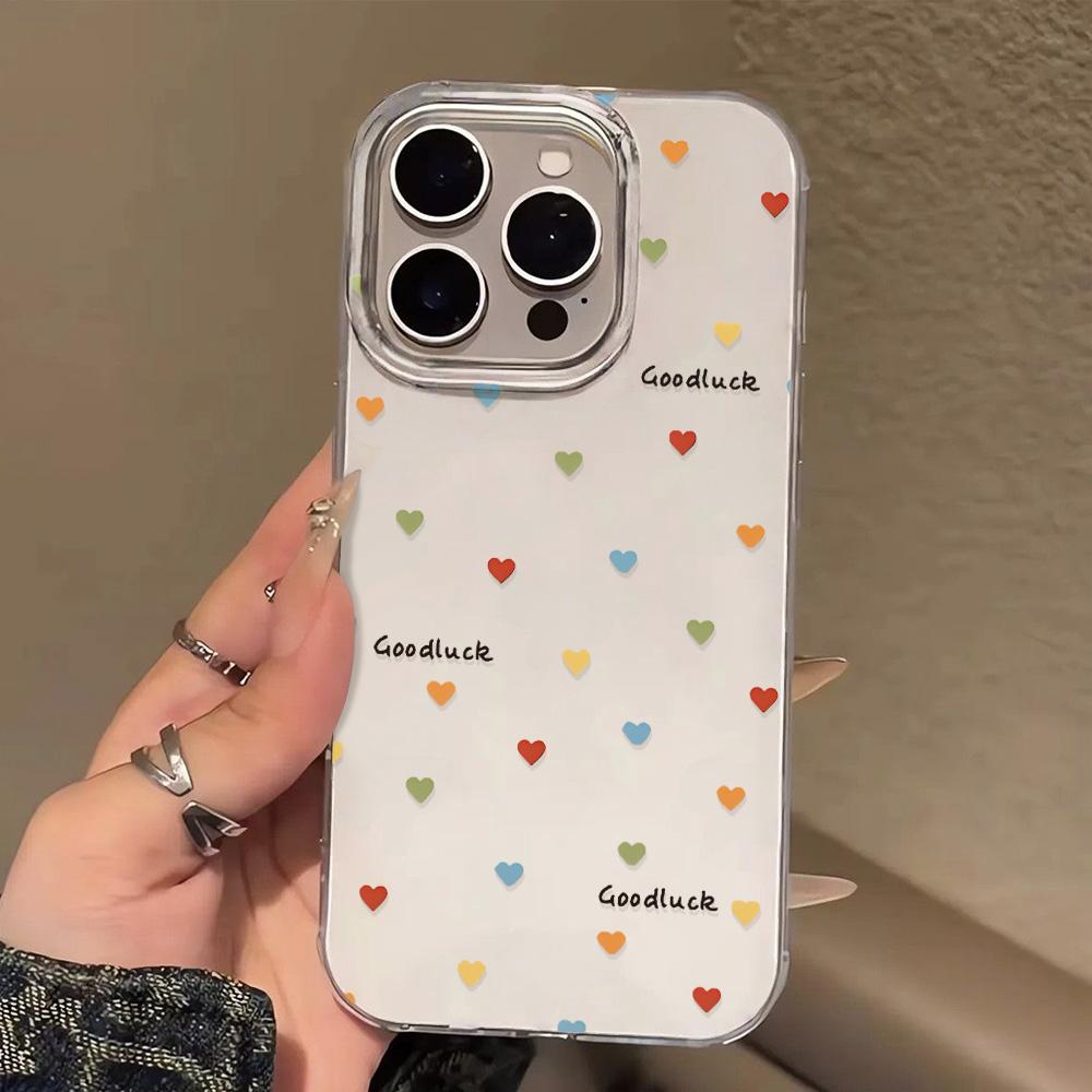 Painted Phone Case for iPhone 12 13 15 16 iPhone 16 12 13 14 15 Pro 14 15 16 Pro Max Coverage Shockproof Anti-Fingerprint Fresh Style Protective Case