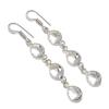 White Topaz Handmade 925 Sterling Silver Jewelry Earring 2.56" Q8v13