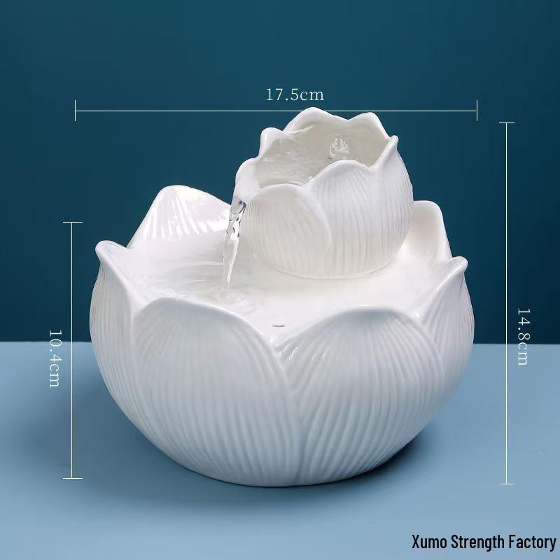 Керамическая Автоматическая Поилка для Животных - Динамичная Циркулирующая Чаша для Кошек и Собак, Не Требует Подключения к Сети