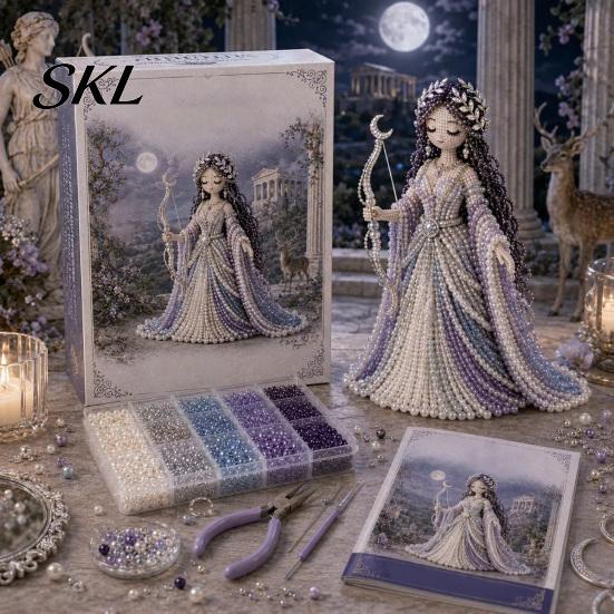 Goddess Bead Kit Divine Beaded Kit, 3D DIY Craft for Adults Art Project with Colorful Beads Teens Women Handmade Gift Artistic Supplies