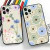 Художественный цветок Для IPhone 13,17,11,12,16,14,15,Plus,Pro Max Мягкий силиконовый черный чехол для телефона