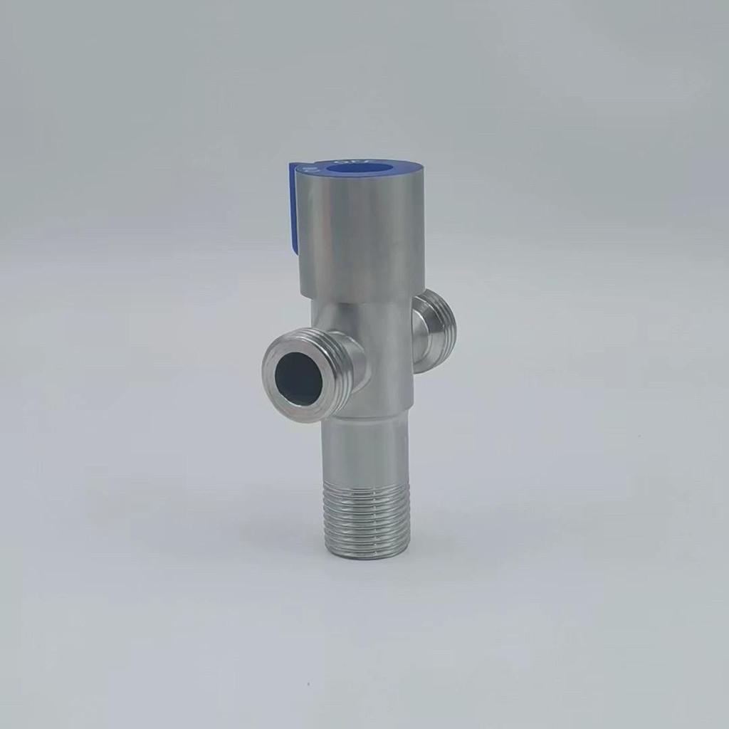 G1/2 Stainless Steel Hot and Cold Water Inlet Valve Bathroom Kitchen Sink Stop Valve Toilet Connection Water Pressure Regulator