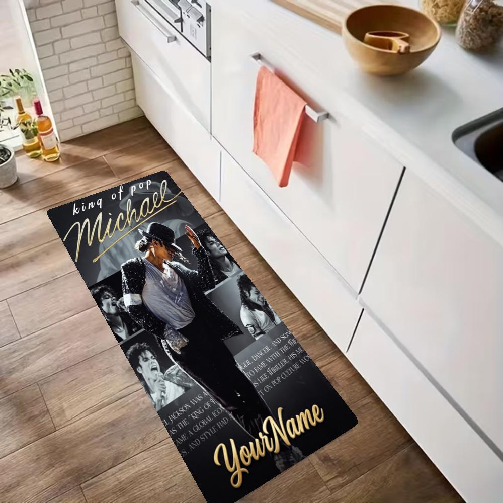 Michael Jackson Customize Your Name Kitchen Rug Runner Rug Laundry Mat Hallway Entryway The Best Gift Choice
