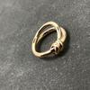 High-Quality 18K Gold Plated Rope Knot Ring with CNC Inlaid Diamonds