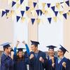 30Ft Navy Blue Gold and Beige Party Decorations Royal Blue Gold Triangle Flag Pennant Banner Bunting for Graduation Birthday Wedding Bridal Shower