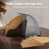 Coffee Filter Paper Storage Box with Dustproof Cover Acrylic Filter Paper Rack for V01 Model Vertical Design Organizer for Home Office Cafe