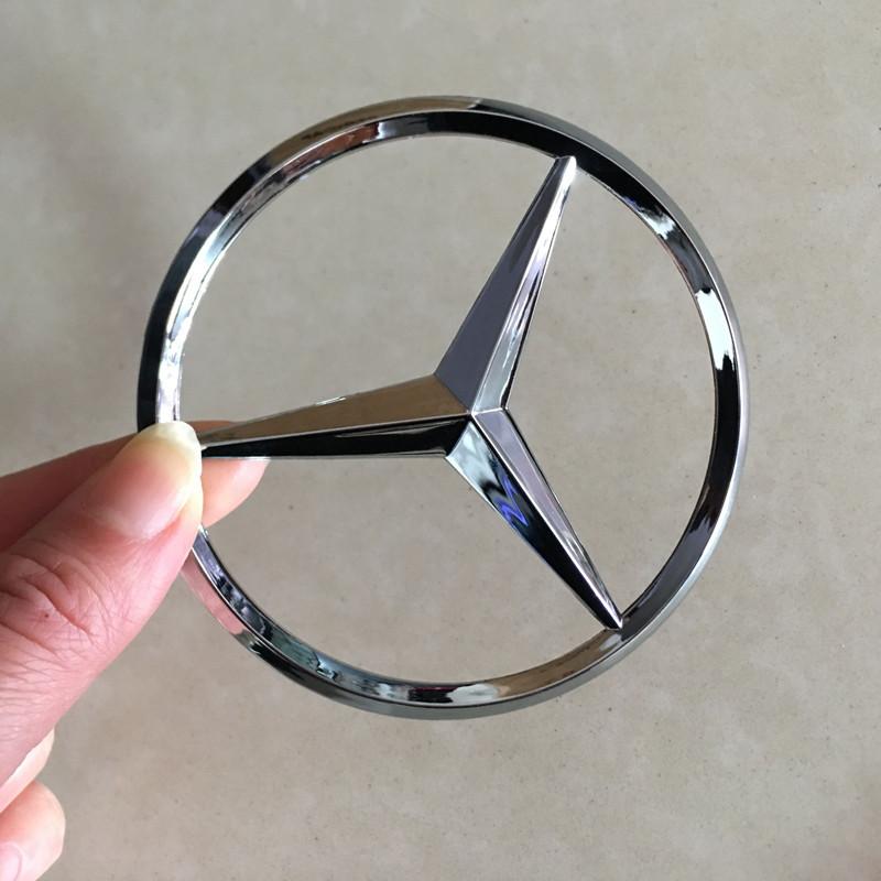 WAK3   9cm Car Rear Trunk Emblem Badge Sticker For Mercedes-Benz W205 W211 W212 GLC Car Tail Emblem Decals Interior Mouldings HBT-BENC