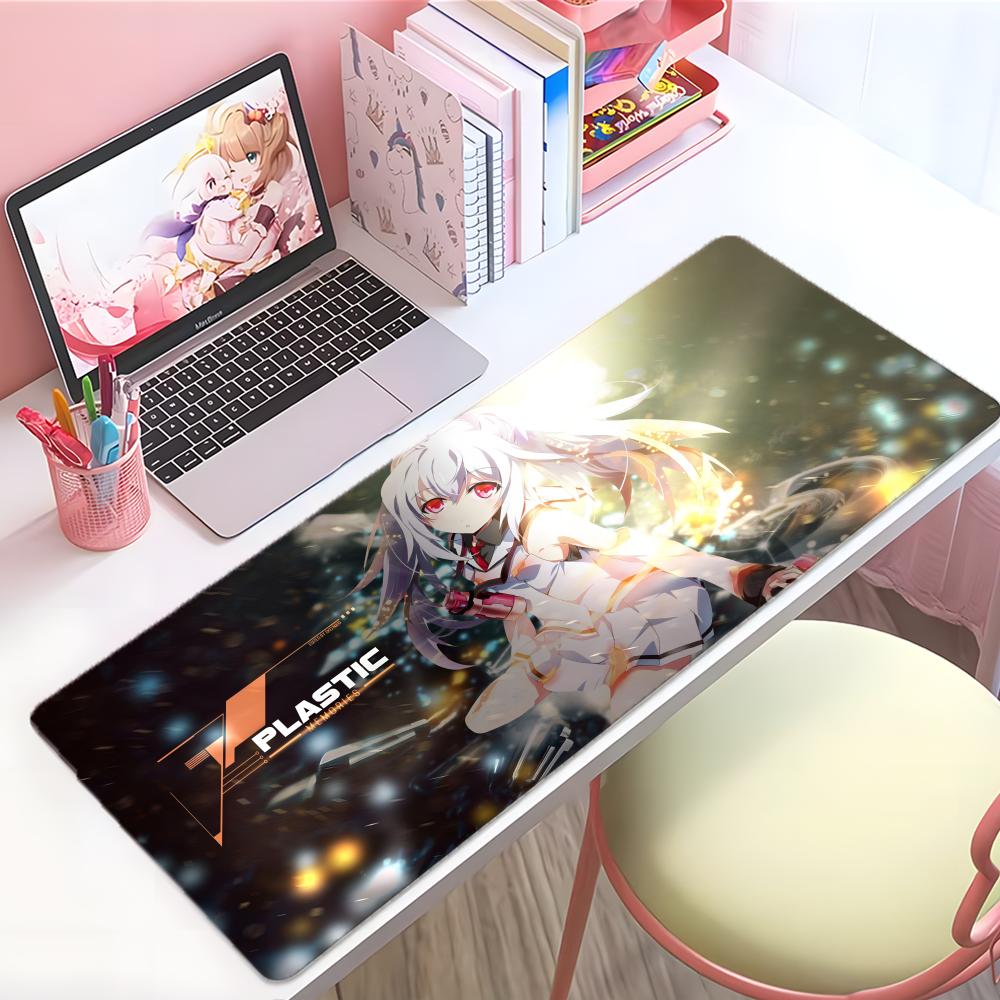 Emotional Sweet Anime PPlastic MMemories Mouse Pad Large Thick Desk Pad Stitched Edges Gaming Mouse Mat For Pc