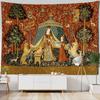 Винтажная художественная картина Гобелен Настенное панно Пляжный коврик Коврик для йоги Простыня Домашний декор Растение Животное Художественная фоновая ткань Декор стены комнаты