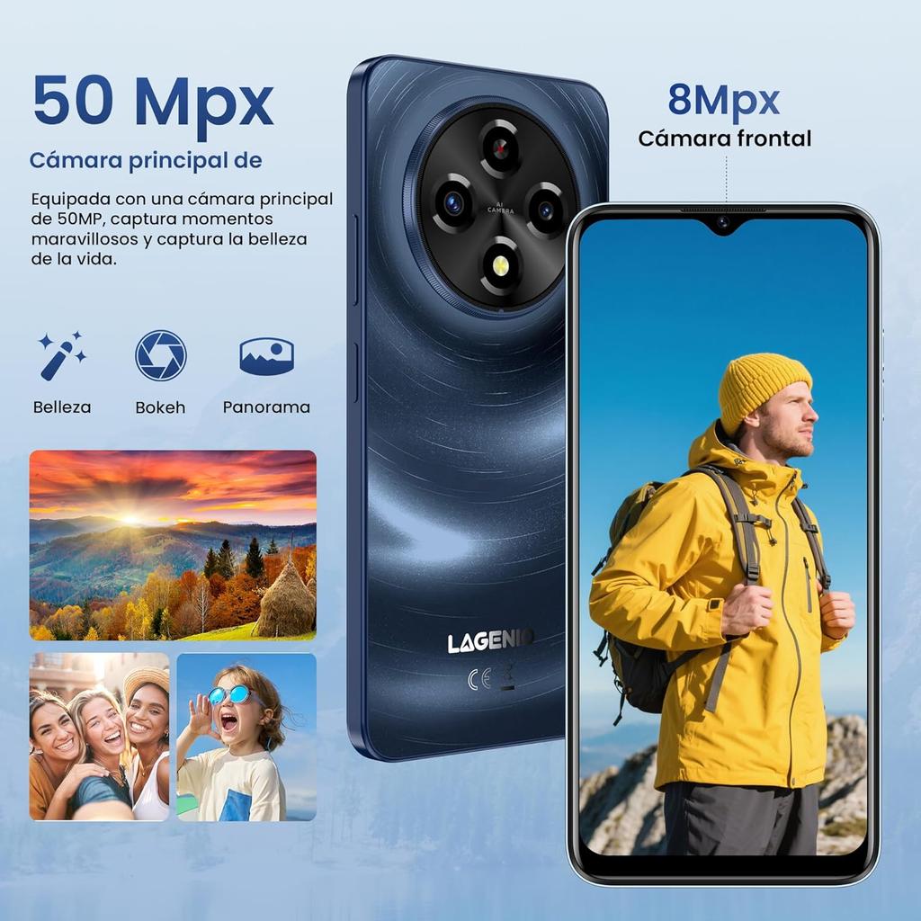 Смартфон LAGENIO A12 Pro, 6,9-дюймовый HD-экран, 24(8+16)ГБ 256 ГБ/1 ТБ, Android 15, Аккумулятор 6500 мАч, 4G