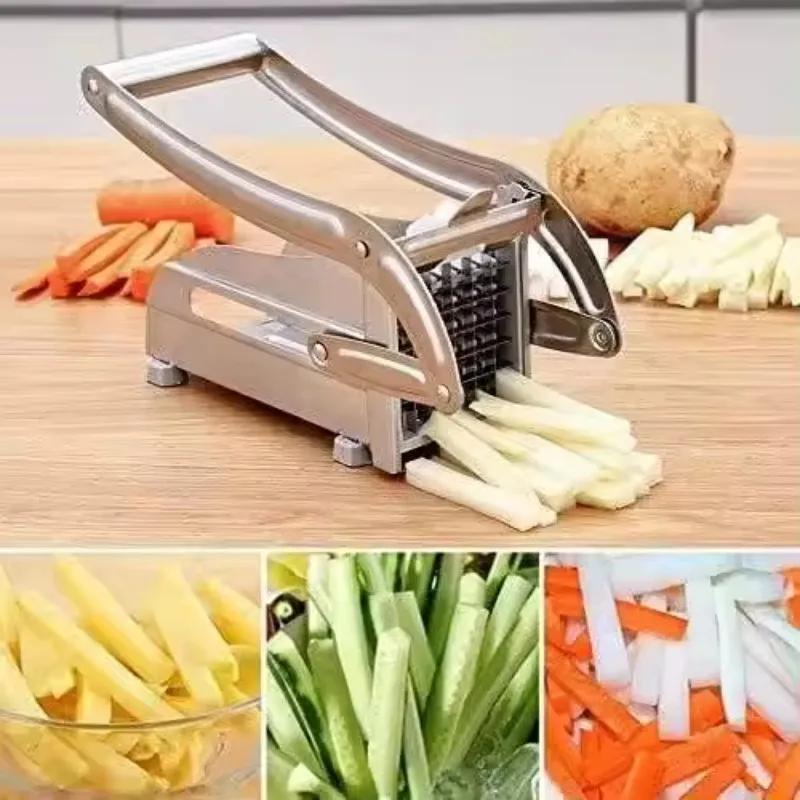 Из нержавеющей стали ломтерезка для картофеля фри овощная нарезка кусочками машина мощный резак для картофеля кухонные гаджеты ломтерезка для картофеля