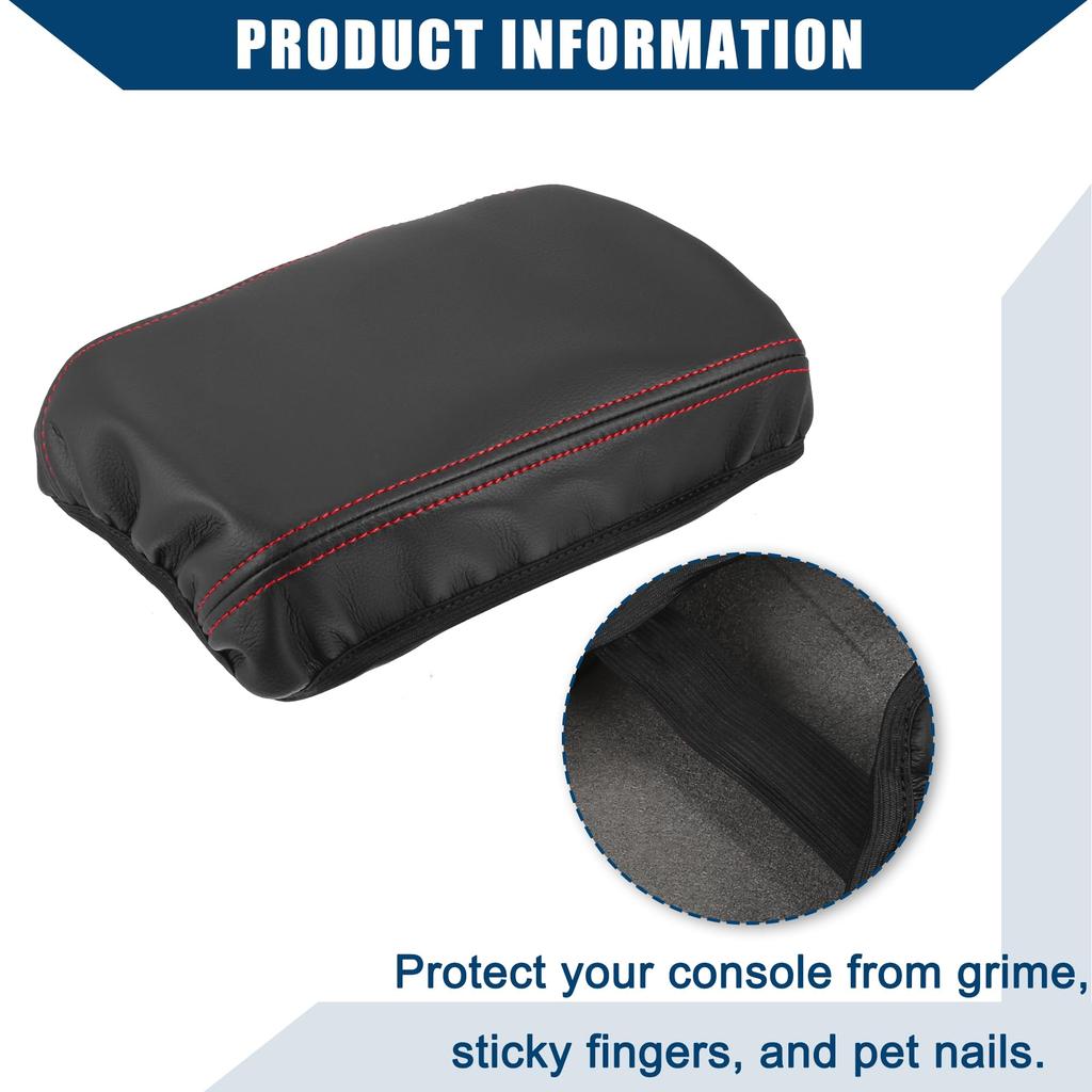 Накладка на подлокотник центральной консоли для Hihaha Peugeot 208 E-208 2020-2022 / Аксессуары для интерьера / Прочная искусственная кожа / 1 шт. Черный