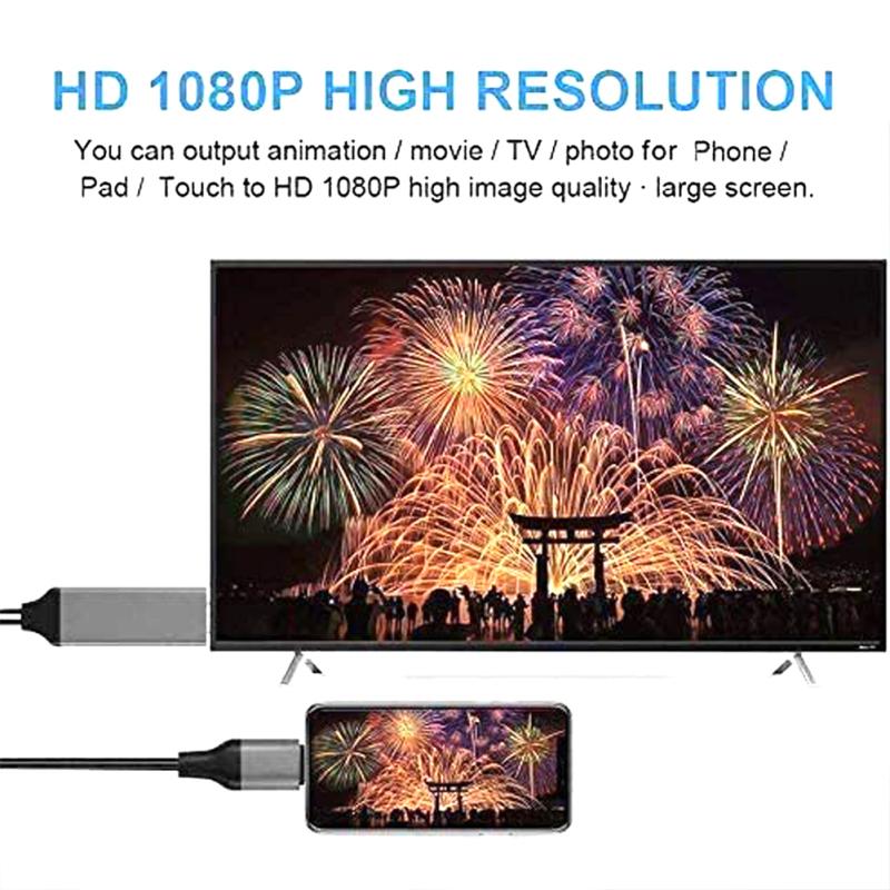 Адаптер JIUJIU, совместимый с HDMI, 2 м, цифровой AV-синхронизатор, разъем для экрана на HD-телевизоре, мониторе, проекторе