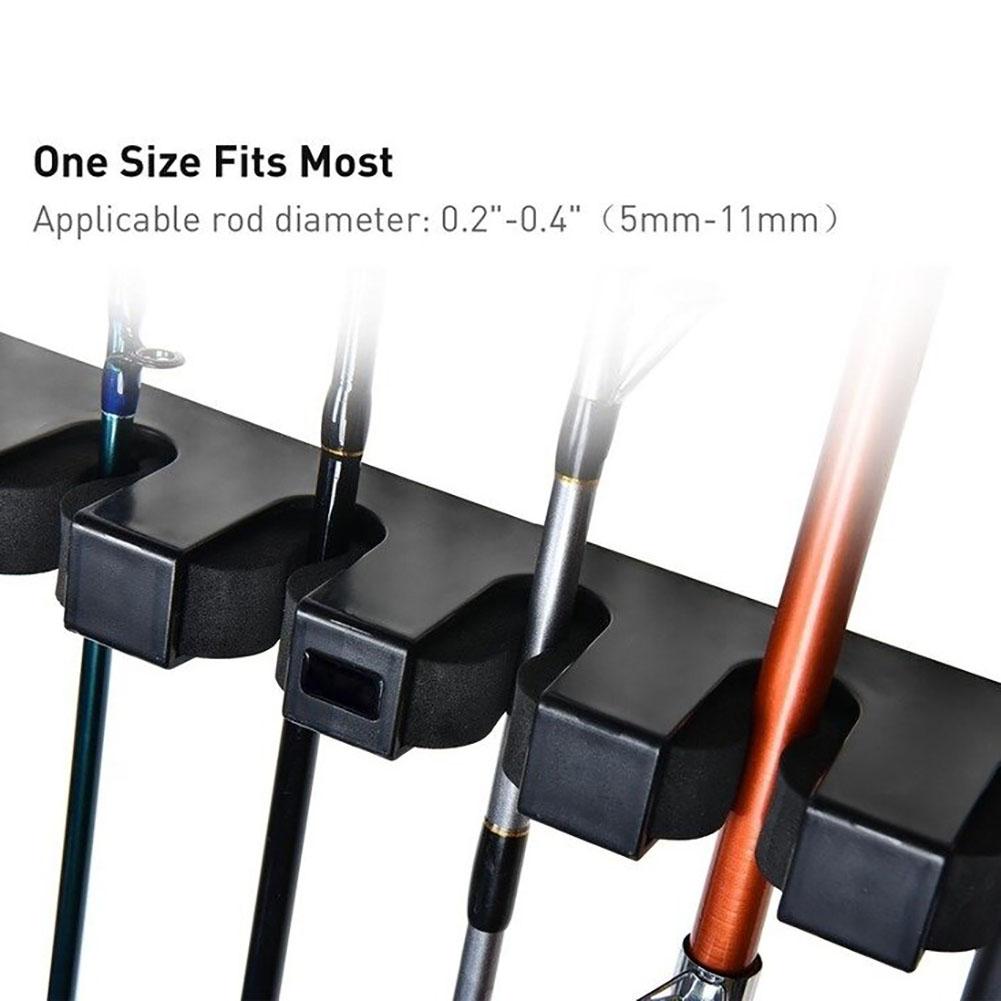 Стеллаж для хранения удочек с 6 отверстиями, настенный держатель, кронштейн для хранения толстых удочек, сети для ручных удочек