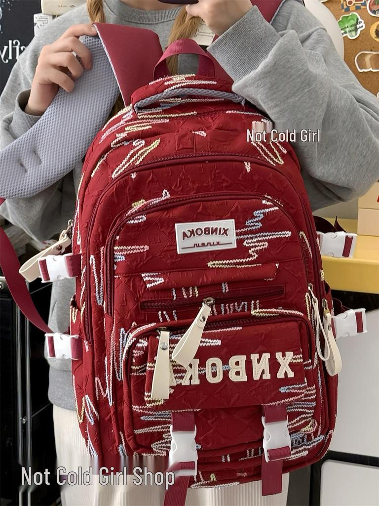 Милый легкий радужный плиссированный рюкзак для старшеклассников и учеников средней школы