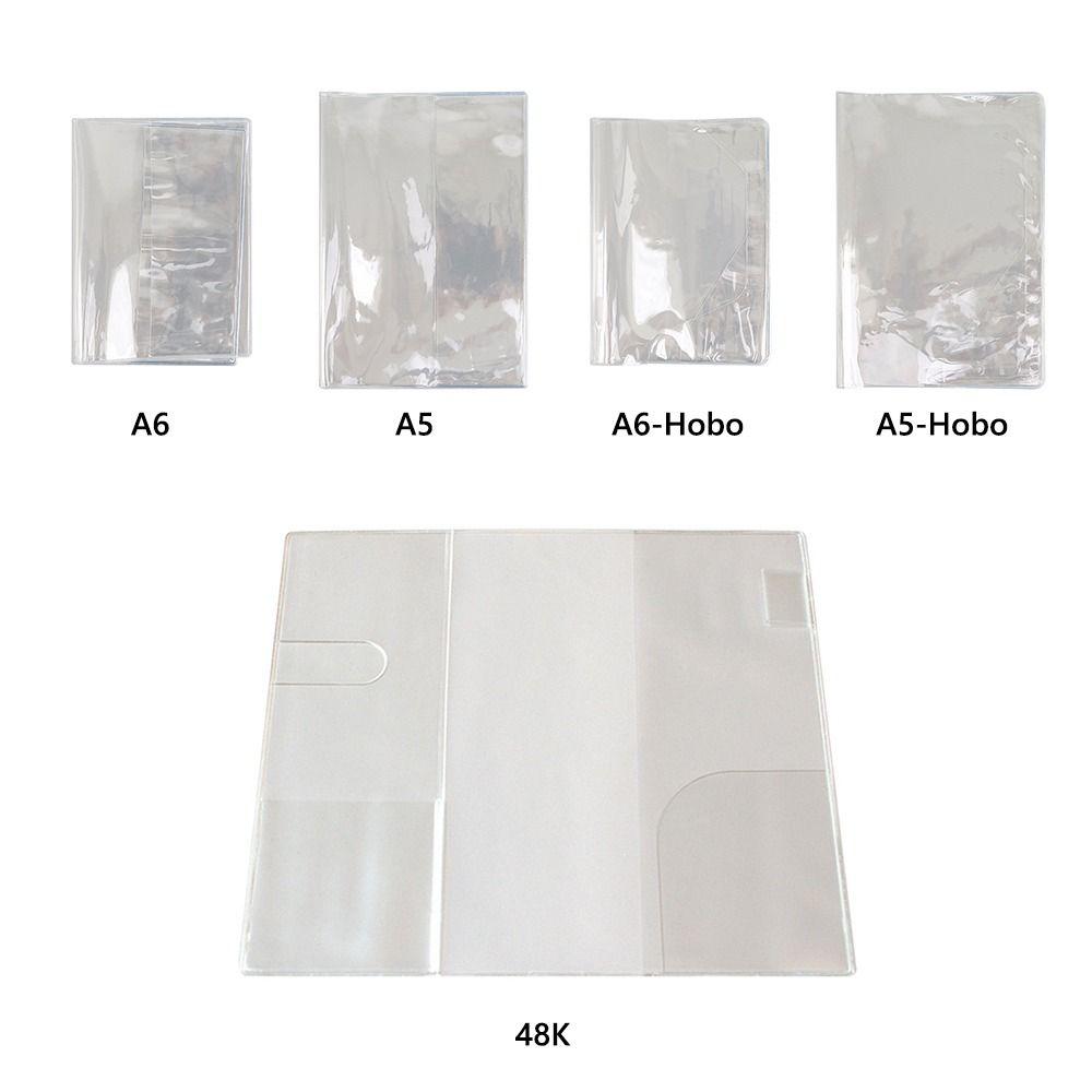 PVC Book Cover A5/A6 Scrapbooking Cover Durable Notebook Protective Sleeve Agenda Planner