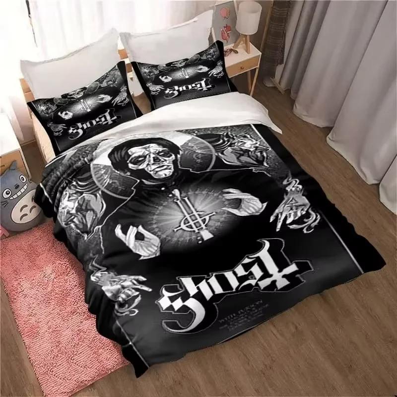 Comforter Rock Band Ghost Pattern Bedding Set For Bedroom Soft Modern S Comefortable Kids And