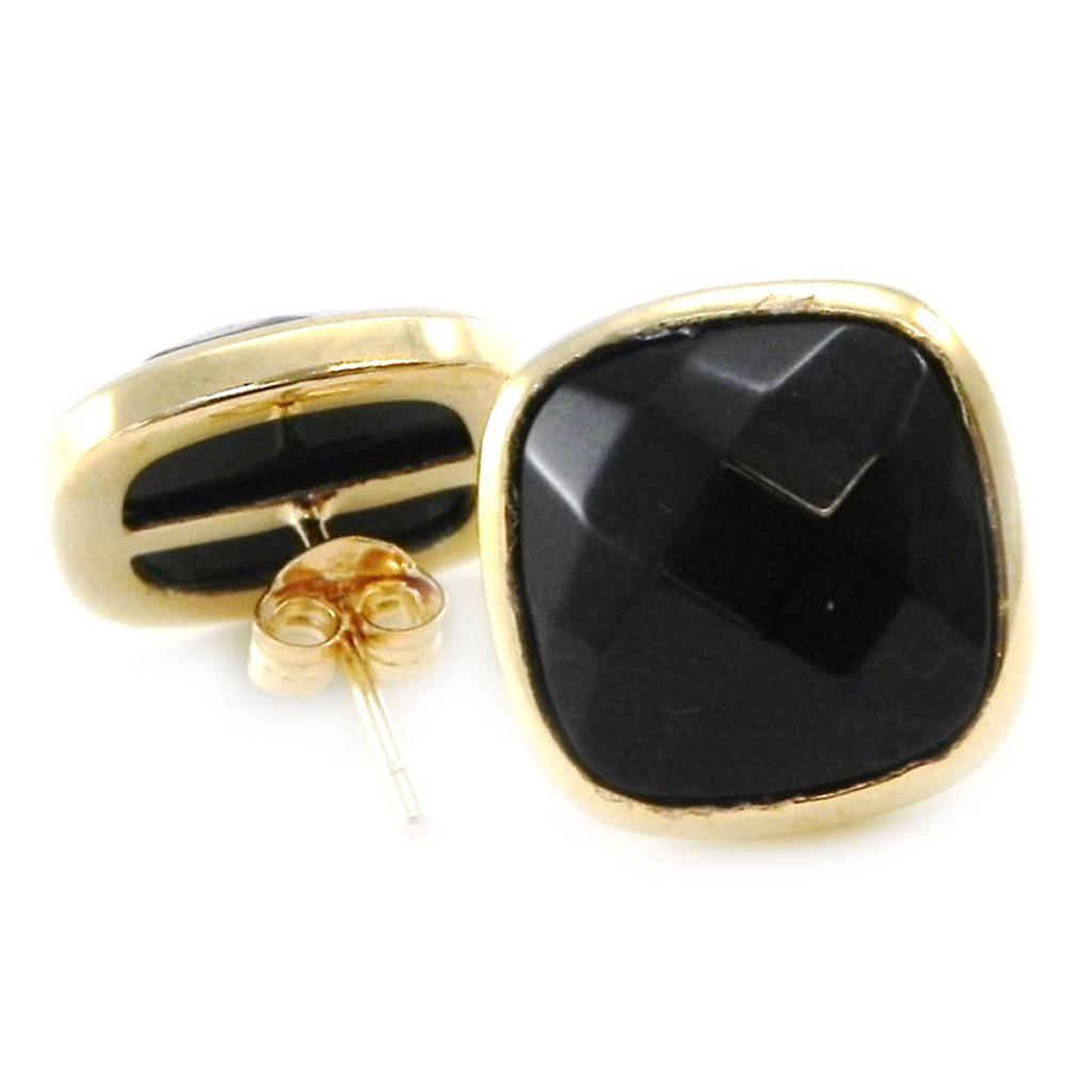 Les Trésors De Lily [G7605] - Black Gold Plated 'Linda' Earrings