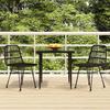 VidaXL 3-Piece Garden Dining Set Black Wicker, Patio Set, Garden Bistro Set, Set of 3157880