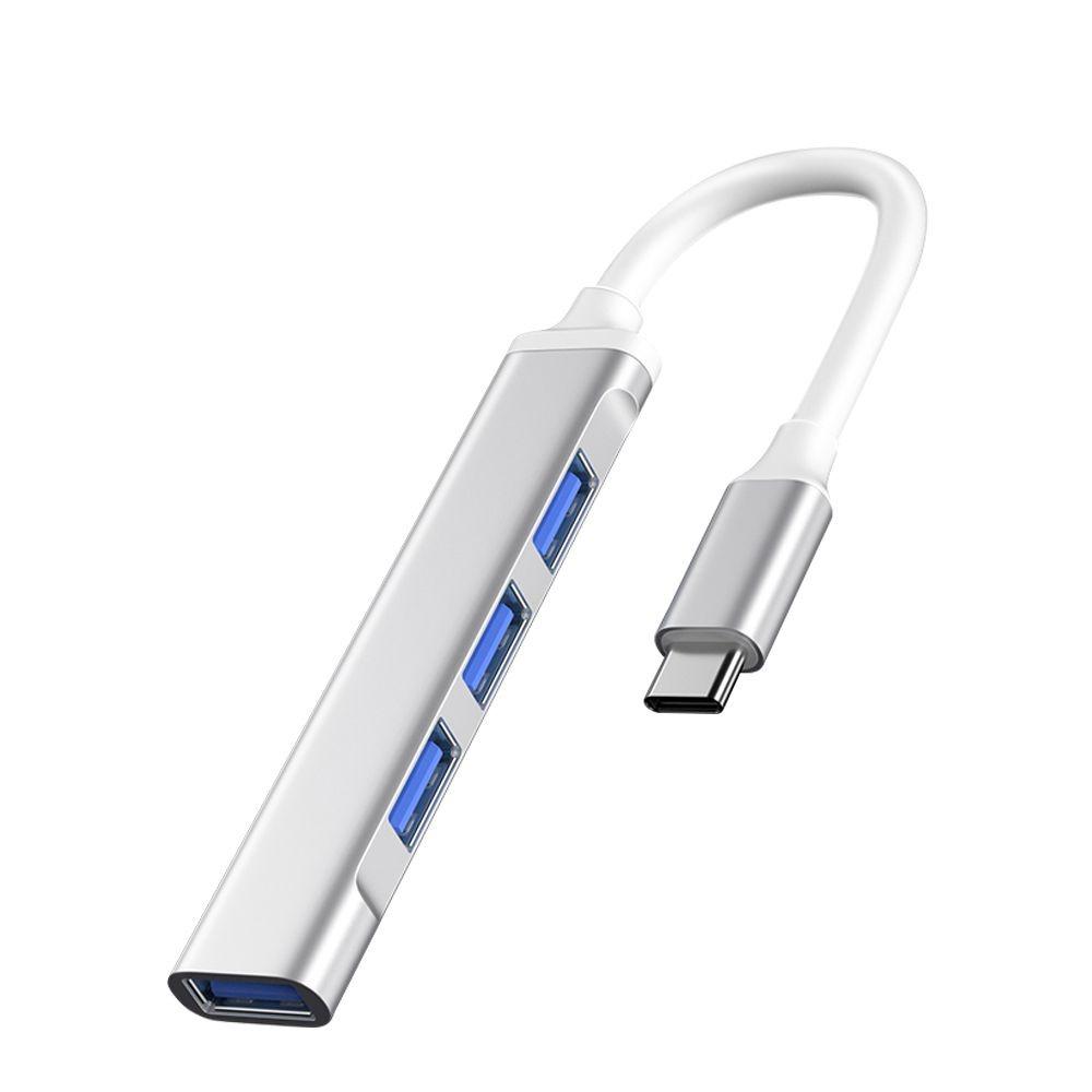 Aluminium Alloy USB-C HUB 4 IN 1 USB 3.0 Docking Station Universal Type-C Splitter  U Disk