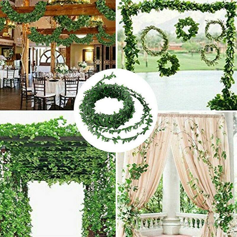 7,5 м искусственная гирлянда листва зеленые листья имитация виноградной лозы свадебный рождественский декор