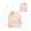 Monthly Milestones Card Fine Workmanship Record Baby Growth Wooden Milestone Cards for Newborn
