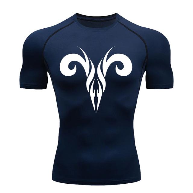 2024 Men's Short-sleeved T-shirt Quick-drying Sports Compression Shirt Bottoming Fitness Running Breathable Top Summer S-3XL