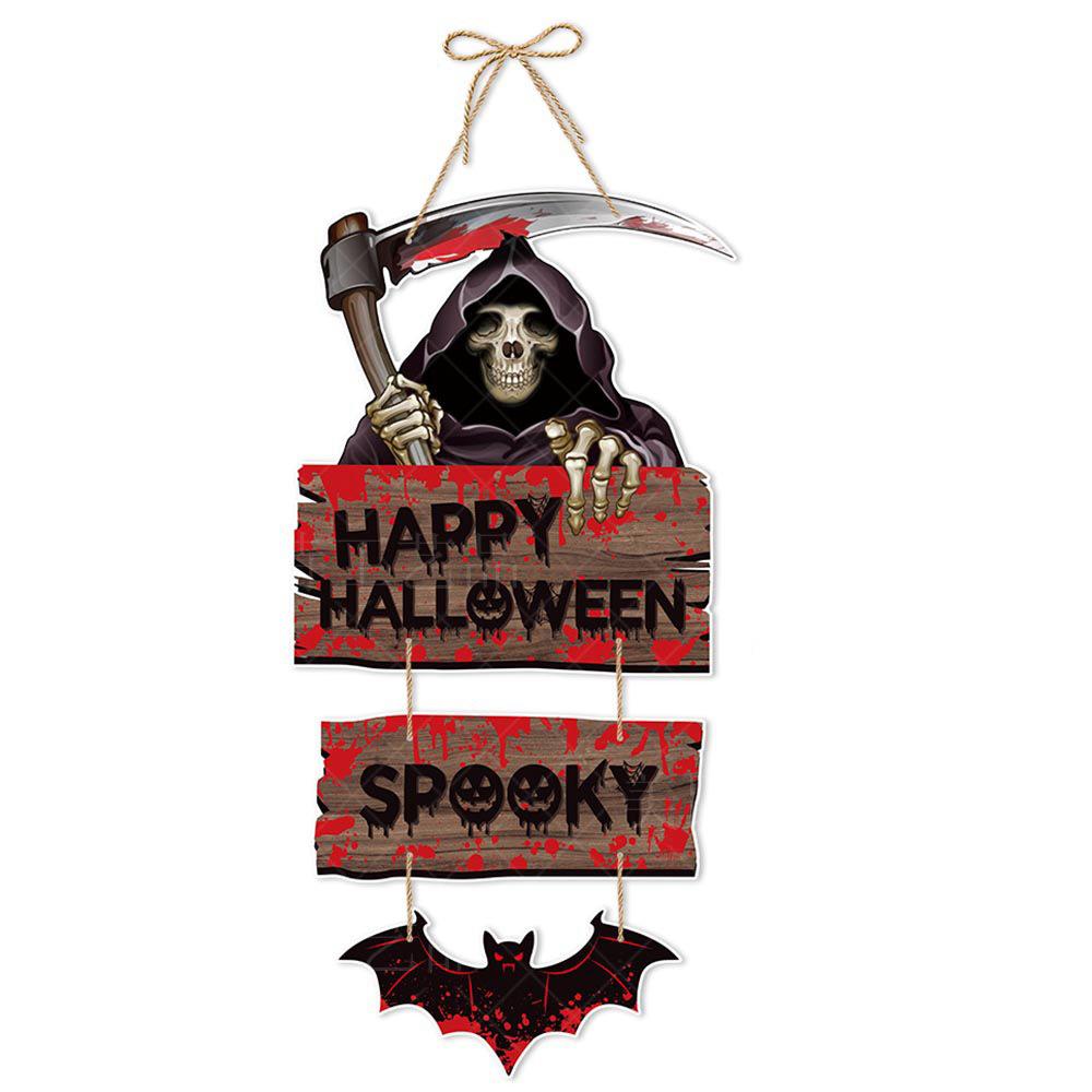 Halloween House Decoration Scary Halloween Hanging Door Yard Signs Outdoor