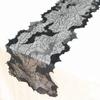 Halloween Table Runner 13x68inch Black Polyester Waterproof Decoration with Spider Web and Bat Design for Dinner Party